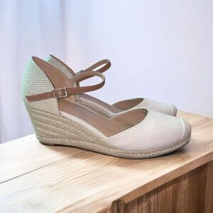 LOFT 8 Missy Natural Platform Wedge Espadrilles Sandals